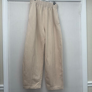 Women's AGOLDE S Beige 90s Wide Leg Bowed Sweatpants